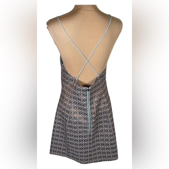 Alice And Olivia Tayla Metallic Jacquard Mini...Dress Size 10 NWT - Picture 6 of 10